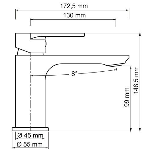 Смеситель для умывальника WasserKRAFT Mindel 8503 фото 3