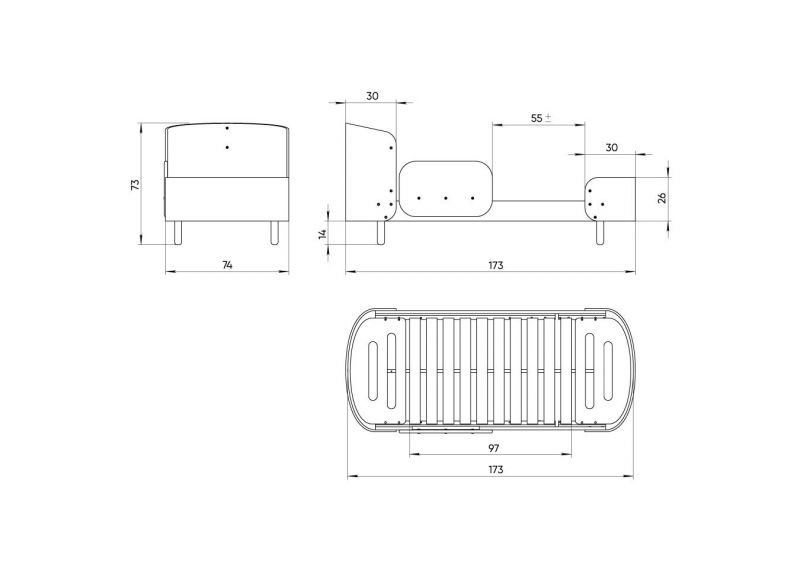 Кровать Ellipsefurniture KIDI Soft для детей от 3 до 7 лет (голубой) KD040102010198 фото 2