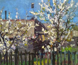 Картина "Весна в саду" Вилков Андрей