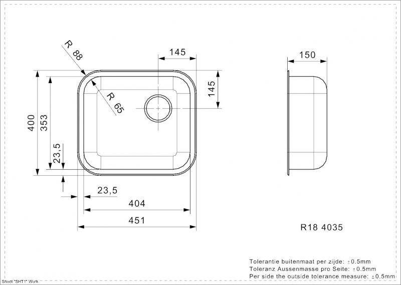 Кухонная мойка Reginox R18 4035 OKG lux 2464