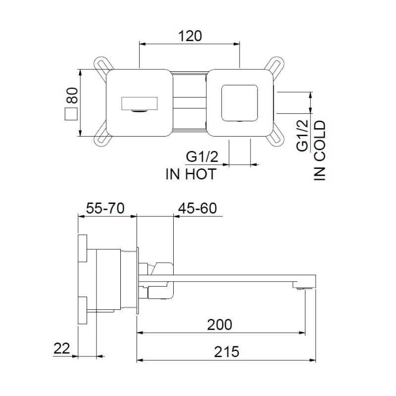 Смеситель для раковины Webert ONE-X OX830611015, хром/сталь фото 3