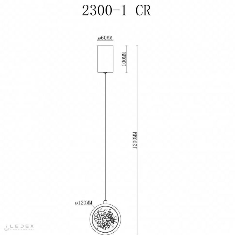 Светильник подвесной iLedex Sonos 2300-1 CR фото 2