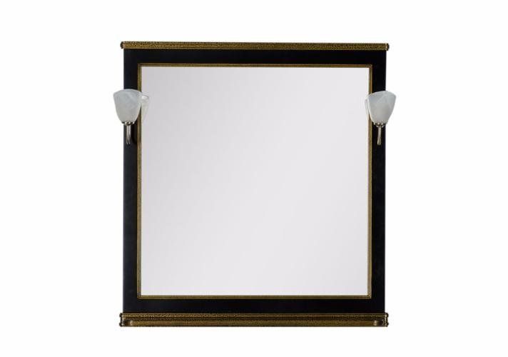 Зеркало Aquanet Валенса 100 180294 черный краколет/золото