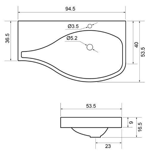 Раковина Aquanet Сопрано 95 см 169395