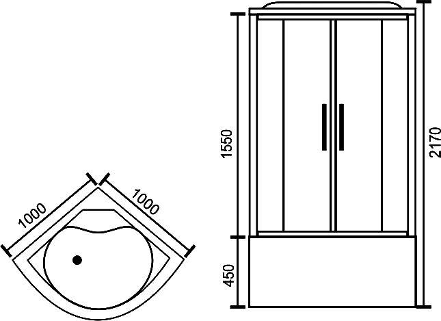 Душевая кабина Royal Bath RB100NRW-C-CH 100x100