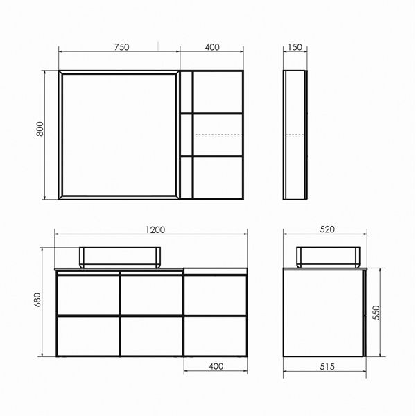 Шкаф подвесной Comforty Таллин 00-00009970 80х40 см