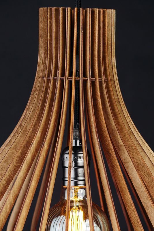 Подвесной деревянный светильник Woodshire Корса 1640b