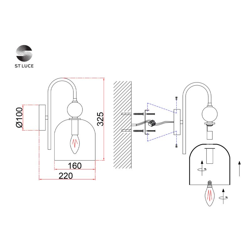 Бра ST Luce GEA SL2000.211.01