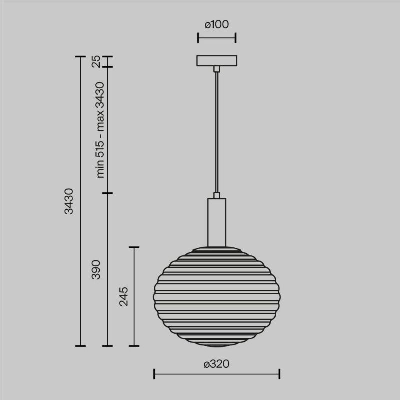 Подвесной светильник Maytoni Reels 220-240V IP20 MOD268PL-01G фото 6