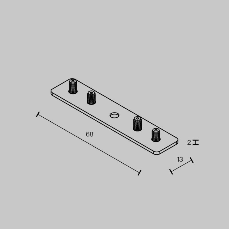 Коннектор прямой для низкопрофильного шинопровода Maytoni Accessories for tracks Exility TRAM034CI-R-41W фото 6