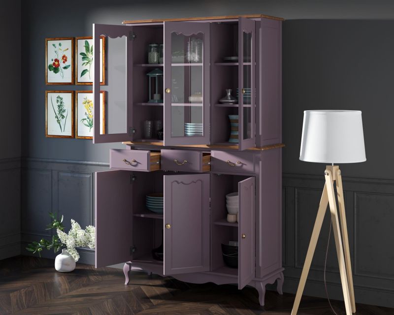 Буфет Этажерка "Leontina Lavanda" трехстворчатый фиолетовый BD-3090760 фото 4