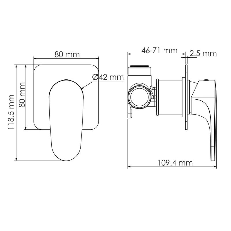 Смеситель для душа WasserKRAFT Neckar 2151 фото 3