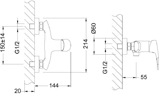 Смеситель для душа Lemark LM0403C