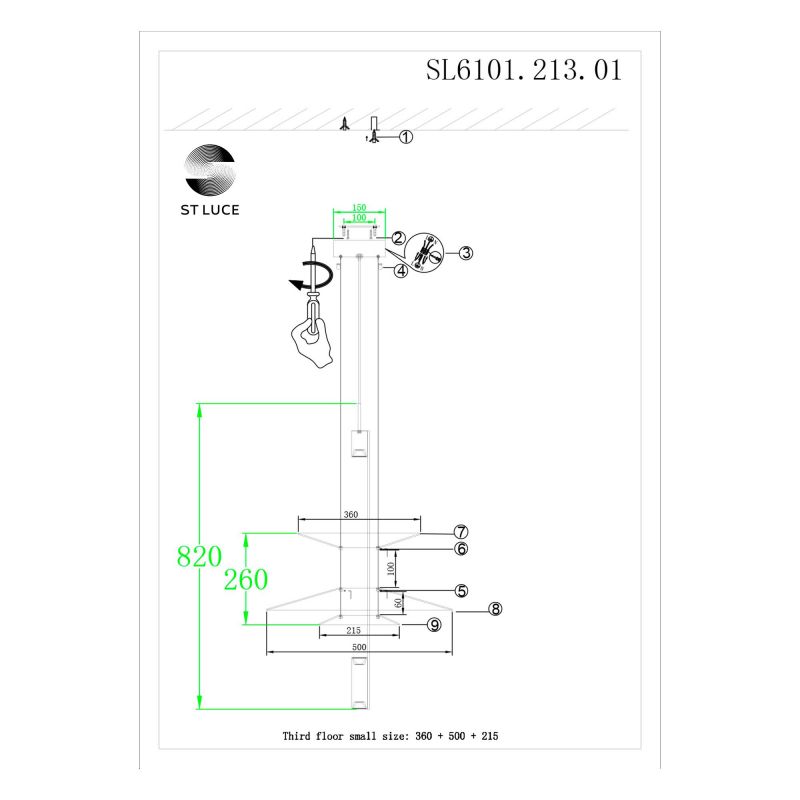 Люстра подвесная ST Luce Isola SL6101.213.01