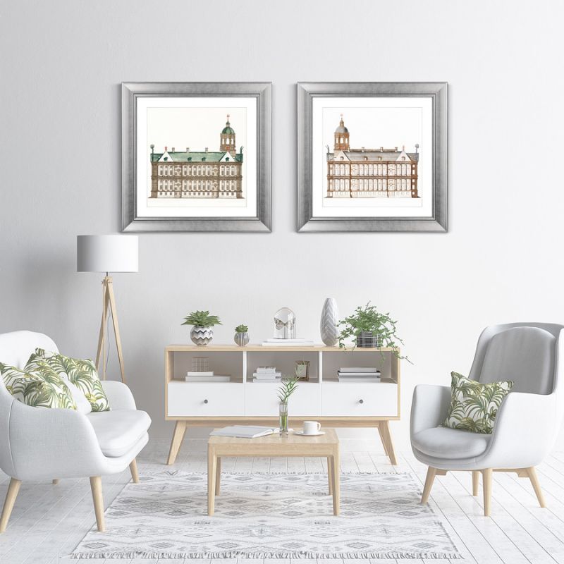 Набор из 2-х репродукций картин в раме The City Hall in Amsterdam, 1701г. ArtNoMore BD-2090793 фото 4