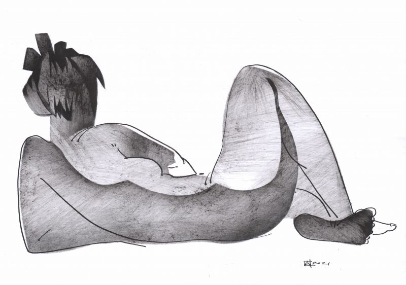 Картина "Лежащая 2" Дарья Блохина