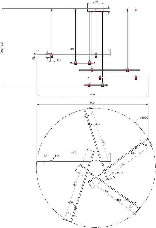 Подвесная люстра Arte Lamp ERRAI A2195SP-5BK фото 4