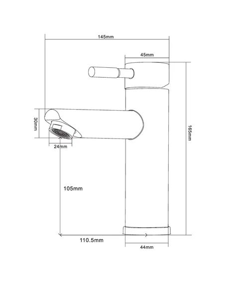 Смеситель для раковины Orange Steel M99-021b черный