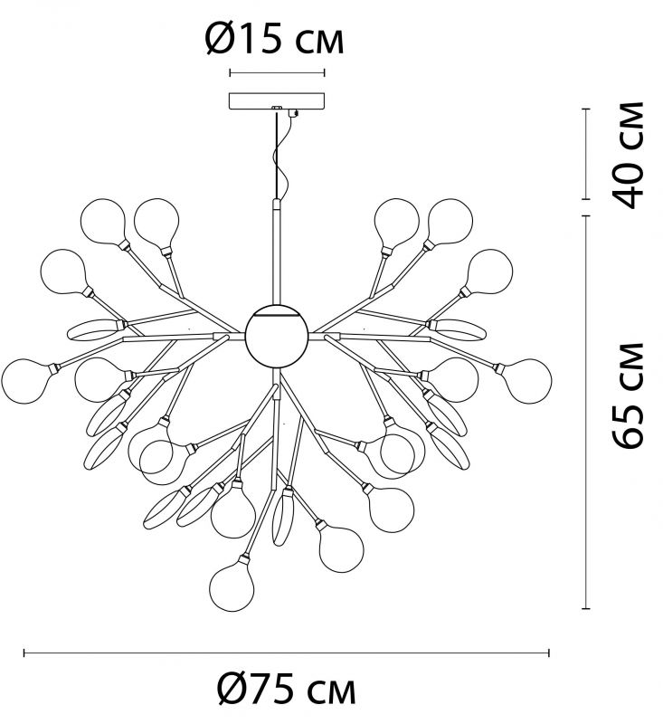 Подвесная люстра Arte Lamp CANDY 3W G4 A7274SP-36WH фото 2