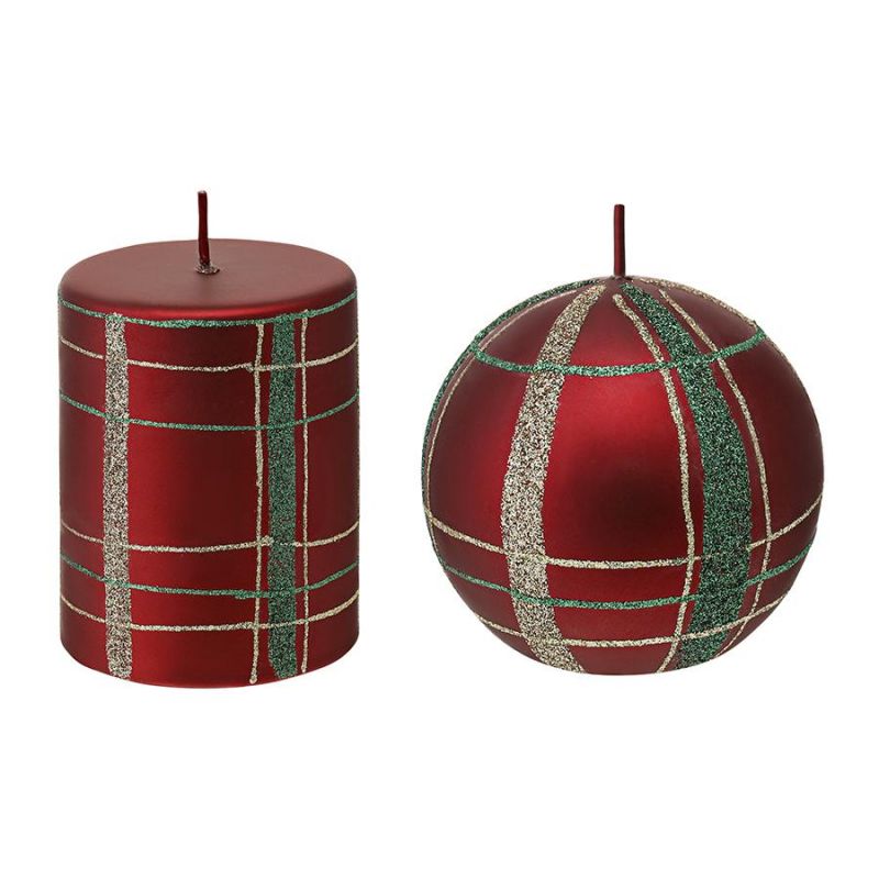 Набор декоративных свечей festive classics из коллекции new year essential, 2 шт. Tkano BD-3067851 фото 1