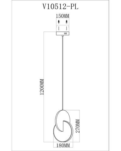 Светильник подвесной светодиодный Moderli Mesa V10512-PL фото 2