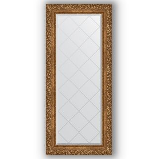 Зеркало с гравировкой в багетной раме 55x125 Evoform EXCLUSIVE-G BY 4056 виньетка бронзовая