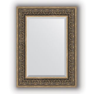 Зеркало с фацетом в багетной раме 59х79 Evoform EXCLUSIVE BY 3397 вензель серебряный