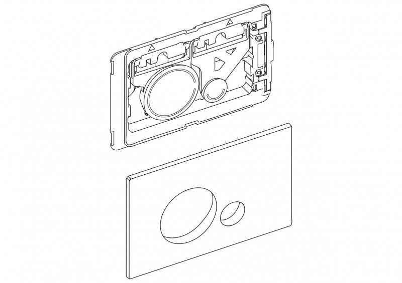 Кнопка смыва BelBagno SFERA BB014-SR-BIANCO механическая