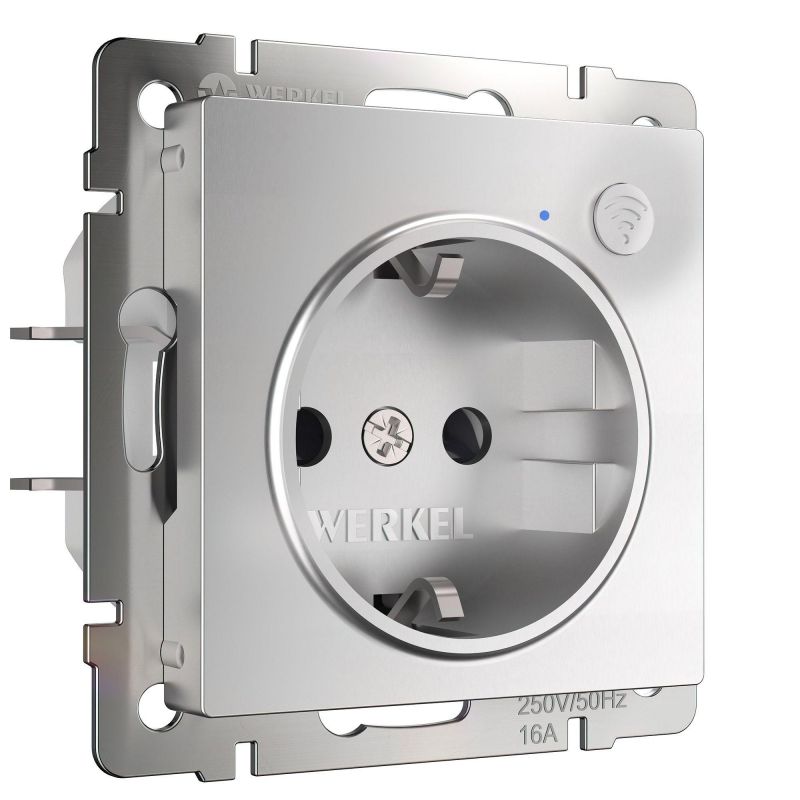 Умная встраиваемая розетка с заземлением с защитными шторками Werkel W1171606 фото 1