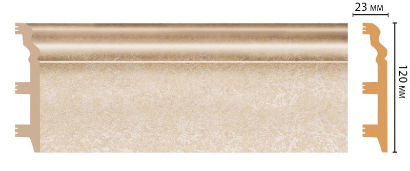 Плинтус напольный Decomaster D233-18DДМ (120*23*2400 мм) фото 1