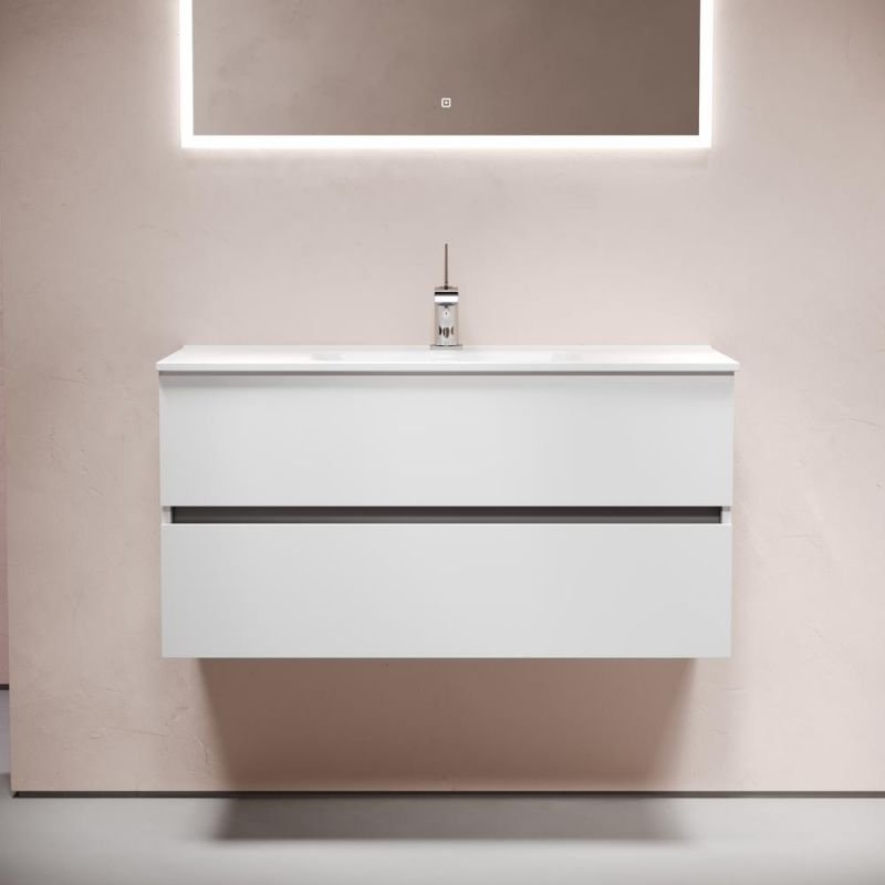 Тумба под раковину подвесная Sancos Urban UR100W белая 100 см фото 4