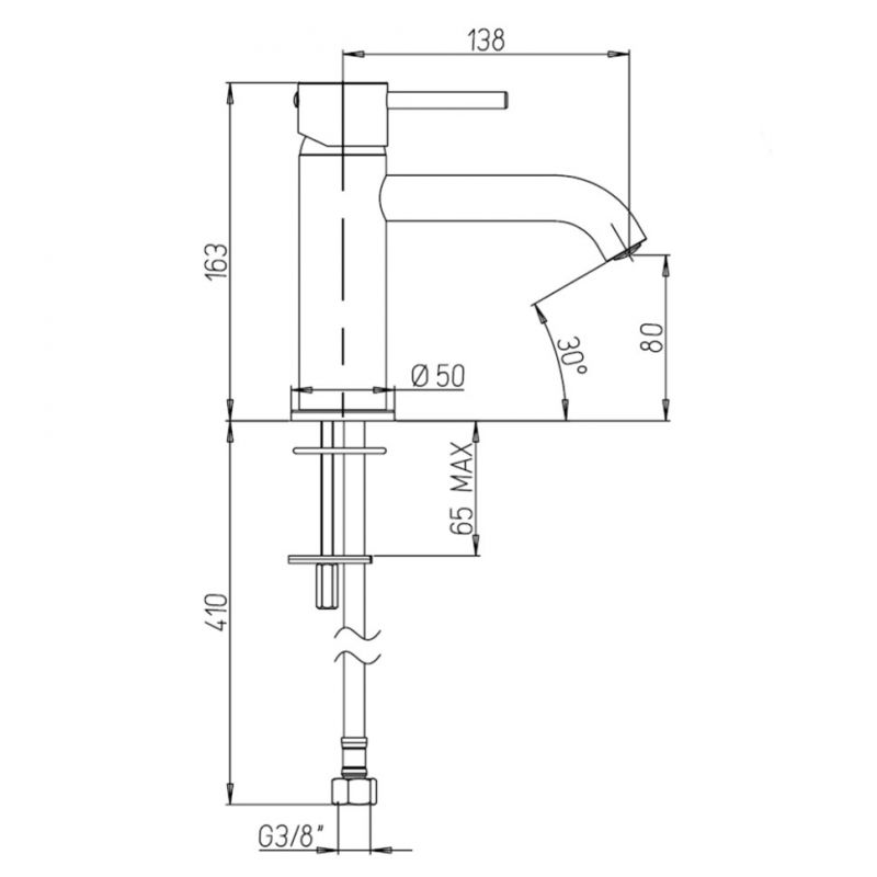 Смеситель для раковины Paini Cox 78CR205O