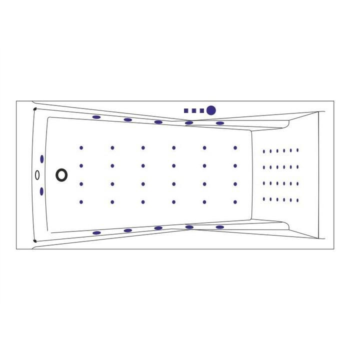 Акриловая ванна Excellent Palace WAEX.PAL17.NANO.CR 170x75 с г/м, хром