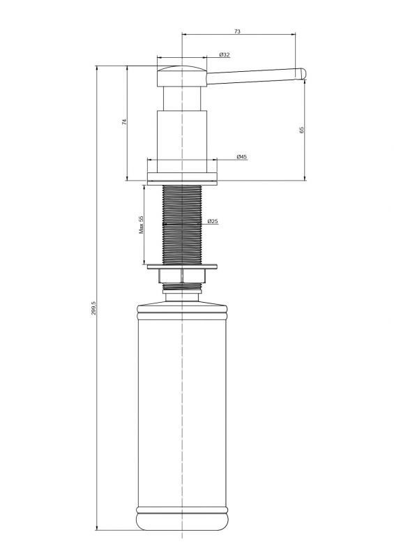 Дозатор для жидкого мыла Paulmark BREVIT, D005-431, белый матовый фото 3