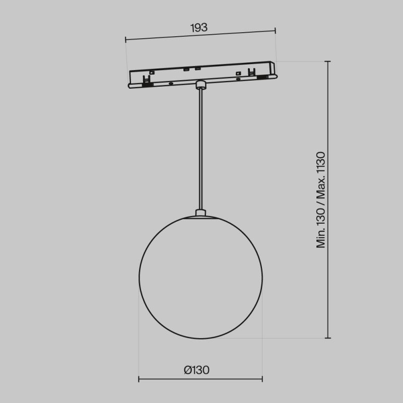 Трековый подвесной светильник Maytoni Technical TR039-2-5W3K-W