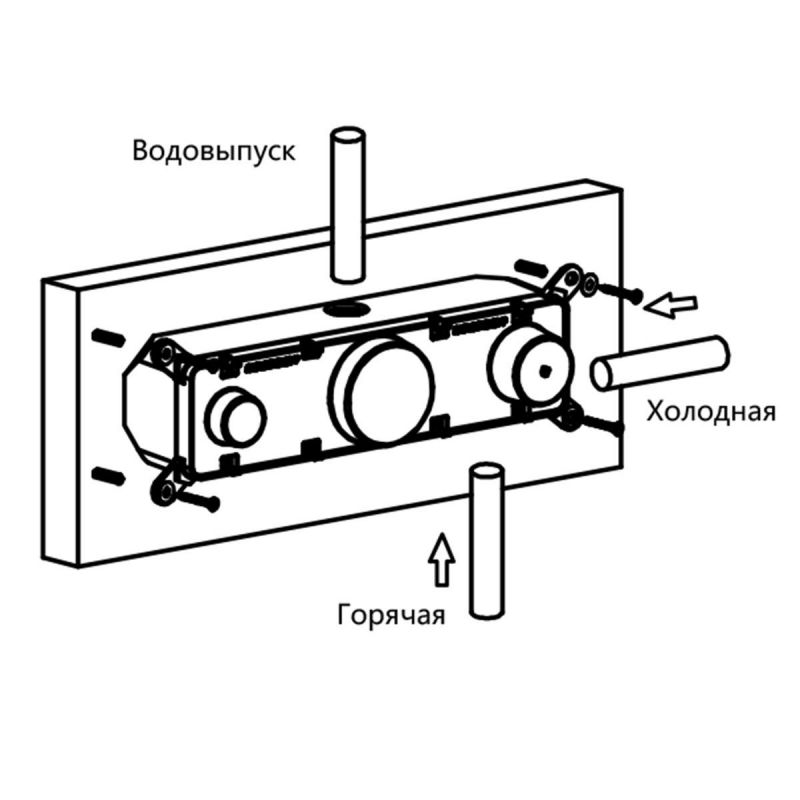 Термостат для душа Vincea VSCV-422TMB черный