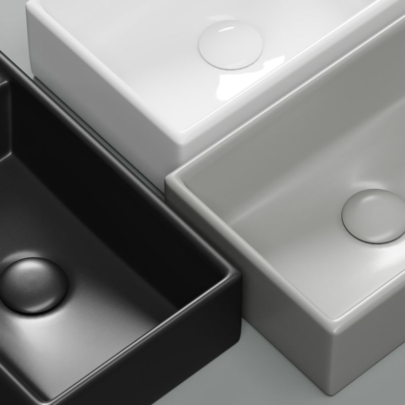Рукомойник подвесной Ceramica Nova Element CN6051LMH антрацит матовый, 40,7 см фото 4