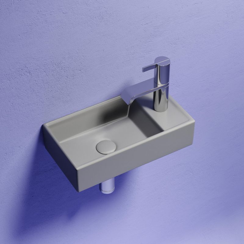 Рукомойник подвесной Ceramica Nova Element CN6051LMH антрацит матовый, 40,7 см фото 9
