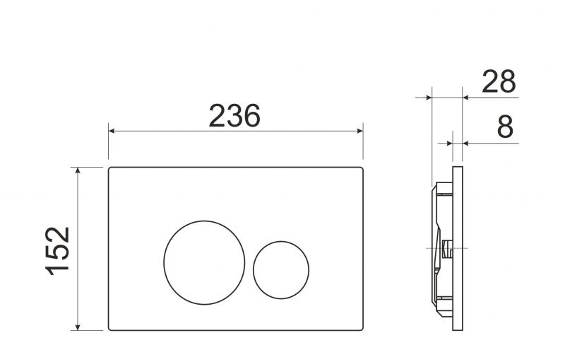 Подвесной унитаз Ceramica Nova Metric CN3007_1001B_1000 с инсталляцией и кнопкой смыва Round черной матовой