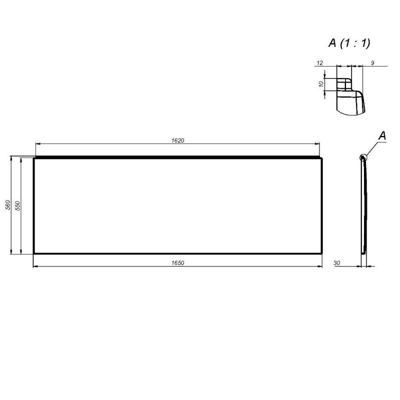 Панель фронтальная для ванны AM.PM X-Joy W94A-165-070W-P 165 фото 2