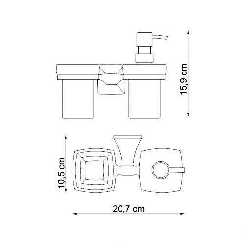 Держатель стакана и дозатора WasserKRAFT Wern K-2589