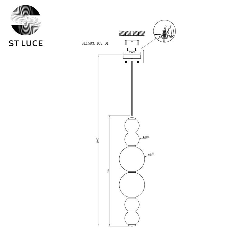 Светильник подвесной ST Luce NEPAZZO SL1583.103.01