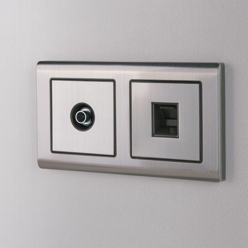 Накладка для RJ45 и RJ11 (глянцевый никель) Werkel WL02-RJ-CP фото 3