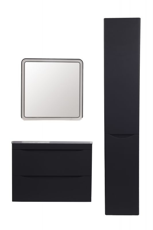 Тумба под раковину подвесная Style Line El Fante Бергамо мини СС-00002321 черная 70 фото 6