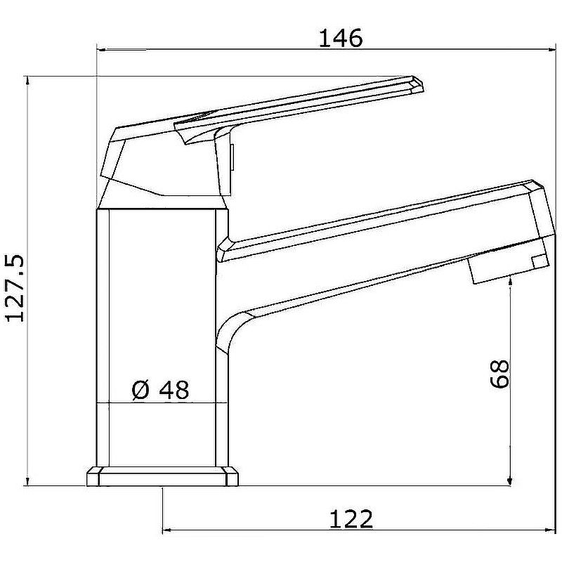 Смеситель для раковины Orange OneLife P02-021b черный