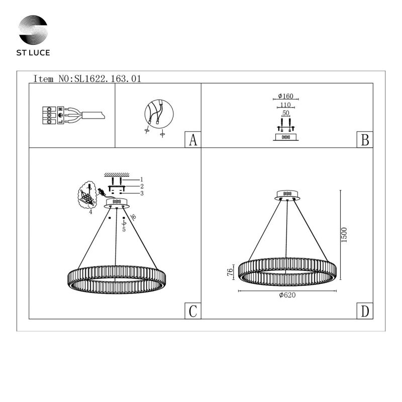 Люстра подвесная ST Luce TIVOLI SL1622.163.01