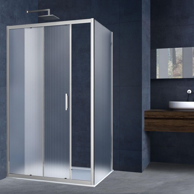 Душевой уголок Vincea Alpha VSR-3AL8013MT, 130х80 см, профиль хром, стекло тонированное фото 1