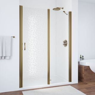 Душевая дверь Vegas Glass EP-F-1 105 05 R03 R, профиль бронзовый, стекло с узором