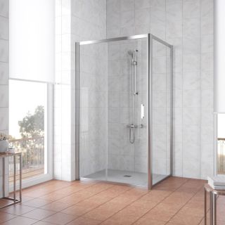 Душевой уголок Vegas Glass ZP+ZPV 150х70 08 01, профиль хром, стекло прозрачное