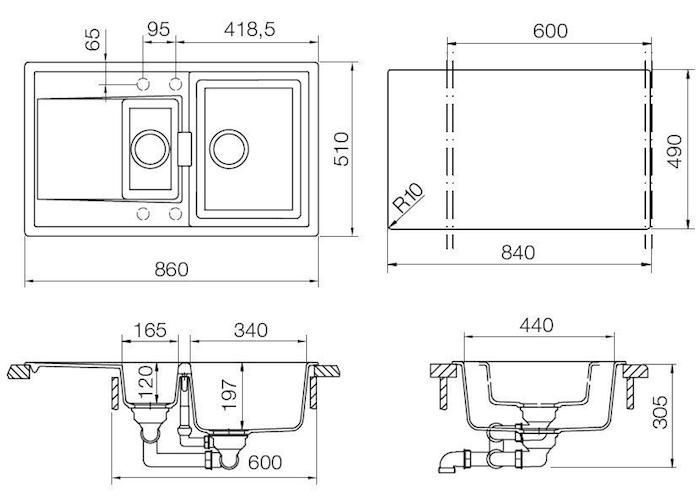 Мойка Schock Eton 60d 700696 поларис